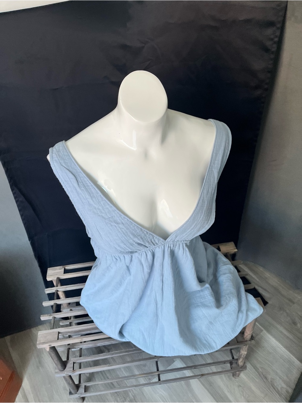 Twik by Simons | Blue 100% Organic Cotton Summer Dress 👗